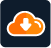 icono nube azul